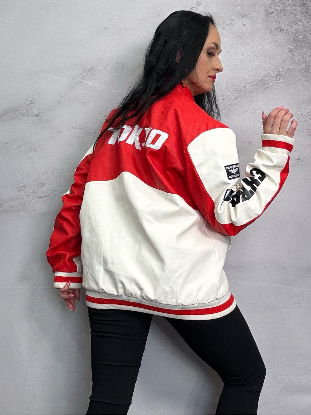 Red Varsity Racing Jacket by Refinery Republic - Picture 5 of 10